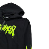 Disclaimer Felpa con Zip E Cappuccio Tinta Unita con Logo per Bambino 25EDK58424 NERO DISCLAIMER 