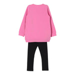 LIU JO completo 2pz felpa-leggins bicolore Rosa/nero per Bambina KF4024X ROSA/NERO LIU JO 