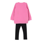 LIU JO completo 2pz felpa-leggins bicolore Rosa/nero per Bambina KF4024X ROSA/NERO LIU JO 