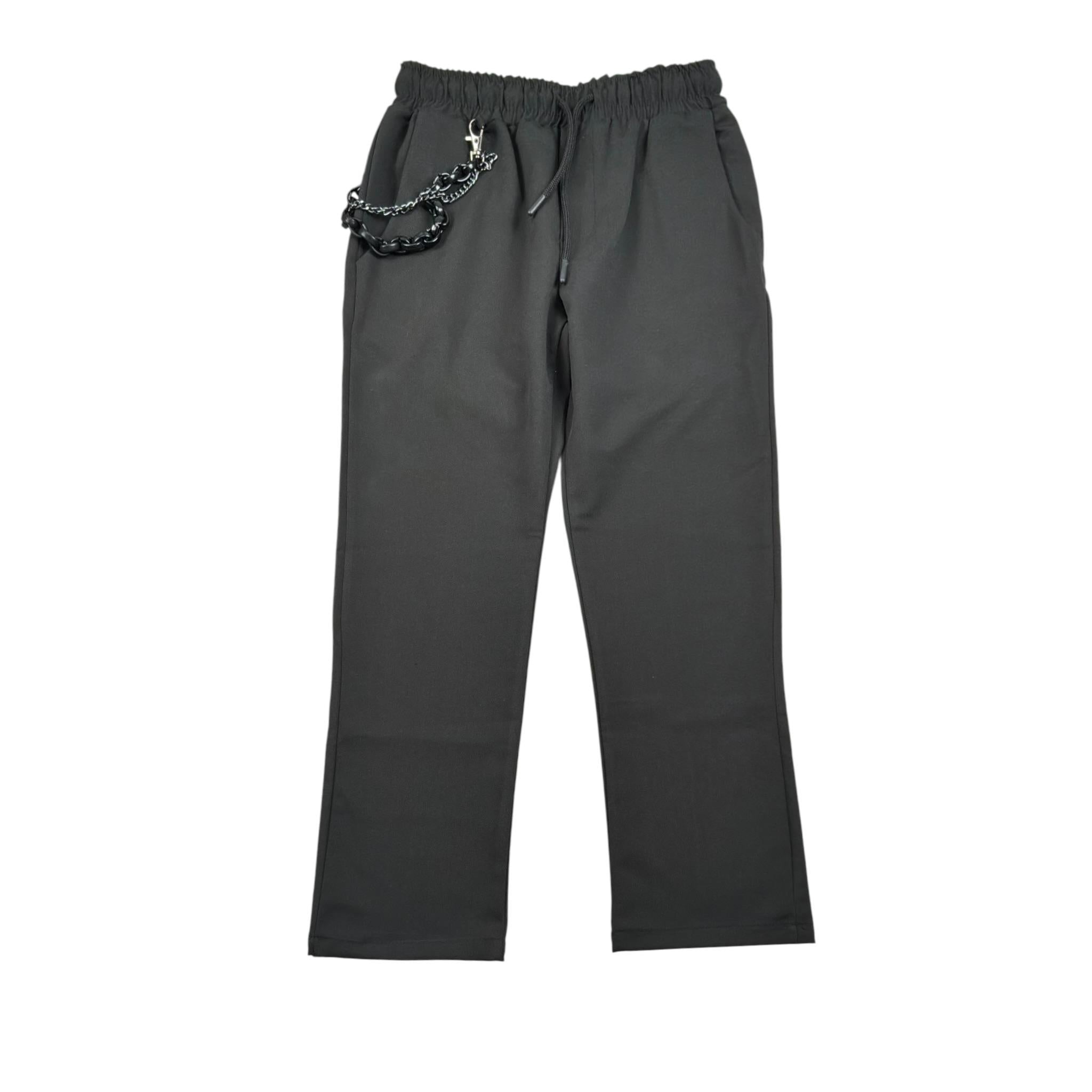 Over-D Pantalone Tinta Unita con Elastico In Vita per Bambino OK405PN NERO OVER-D 