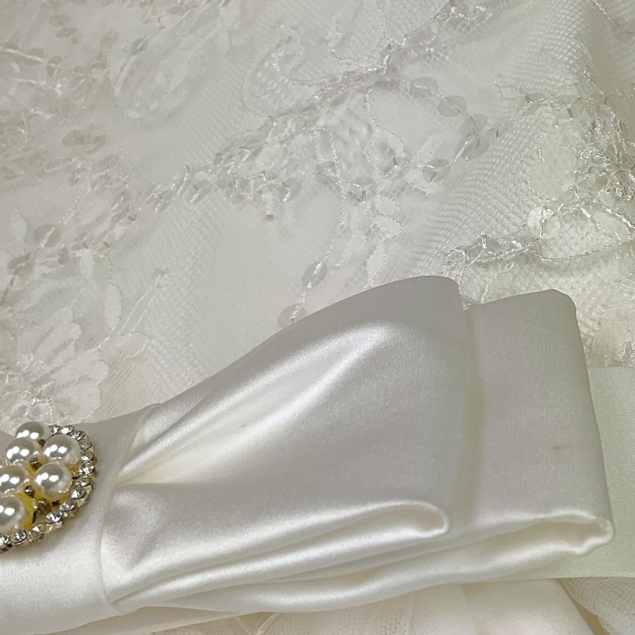 Gai Mattiolo Abito Cerimonia con Applicazioni Tinta Unita per Bambina GM150135A BIANCO GAI MATTIOLO 