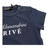Daniele Alessandrini T-Shirt Girocollo Tinta Unita con Logo per Neonato 1296M0904 BLU DANIELE ALESSANDRINI 