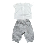 Barcellino Completo 2 Pezzi Camicia-Pantalone per Neonato 100107 BIANCO BARCELLINO 