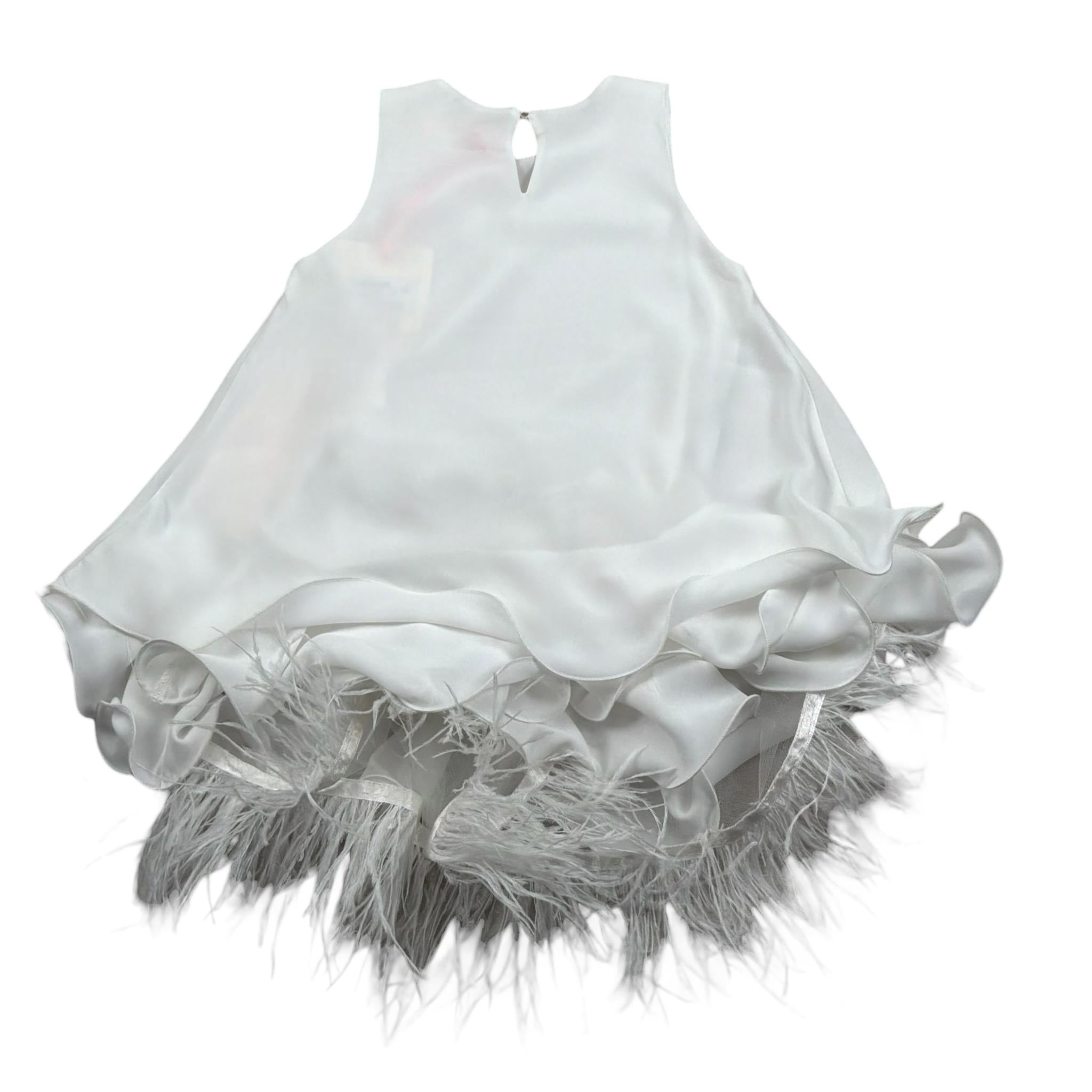 Vicolo Abito Giromanica Tinta Unita con Sottoveste per Neonata 3146V00286N BIANCO VICOLO 