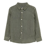 Paolo Pecora Camicia Manica Lunga Tinta Unita per Bambino PP4032X VERDE PAOLO PECORA 