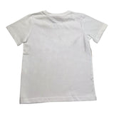Cesare Paciotti Einfarbiges T-Shirt mit Rundhalsausschnitt und weißem Logo-Print für Jungen