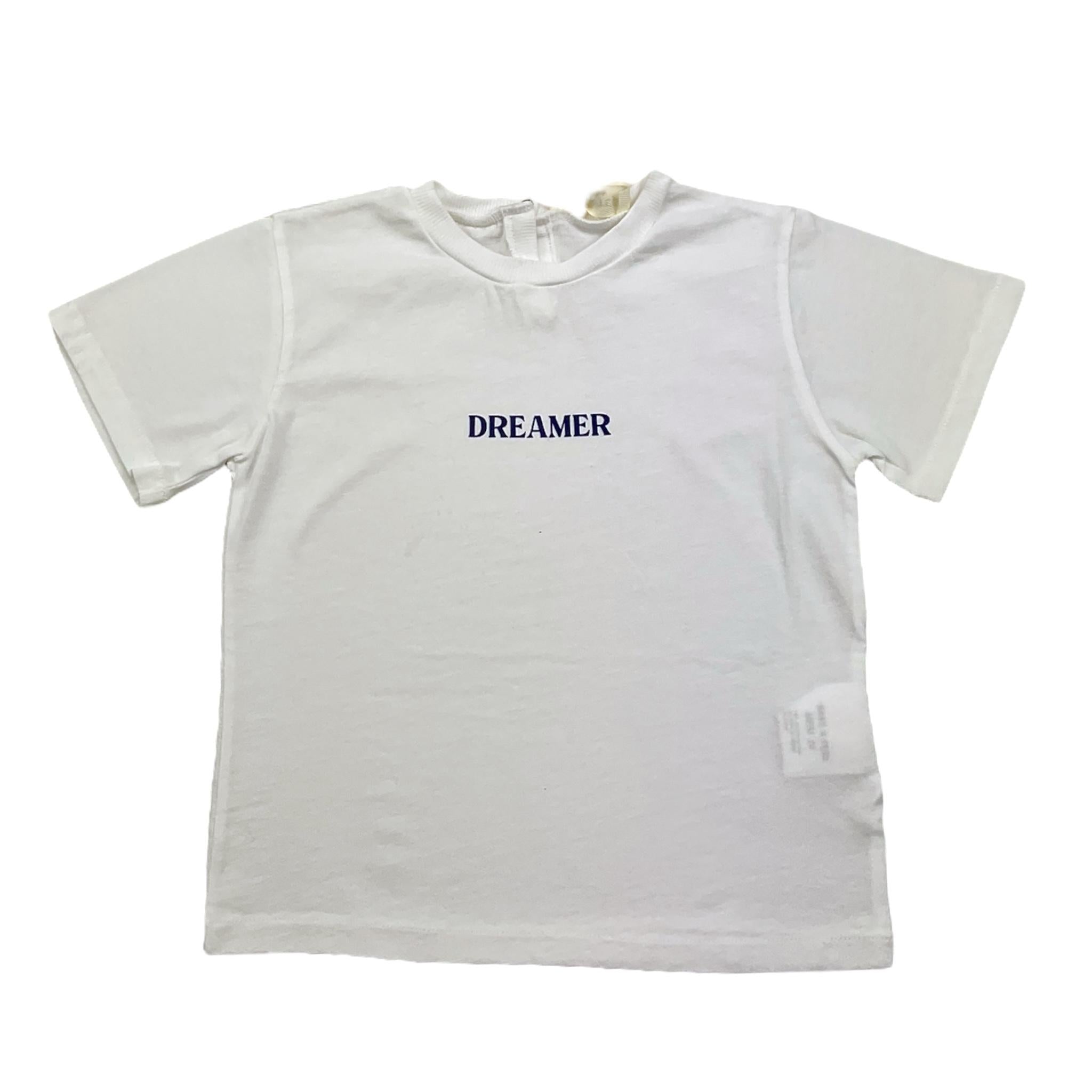 Babe & Tess T-Shirt Girocollo Tinta Unita con Stampa per Neonata 21518140N BIANCO BABE & TESS 