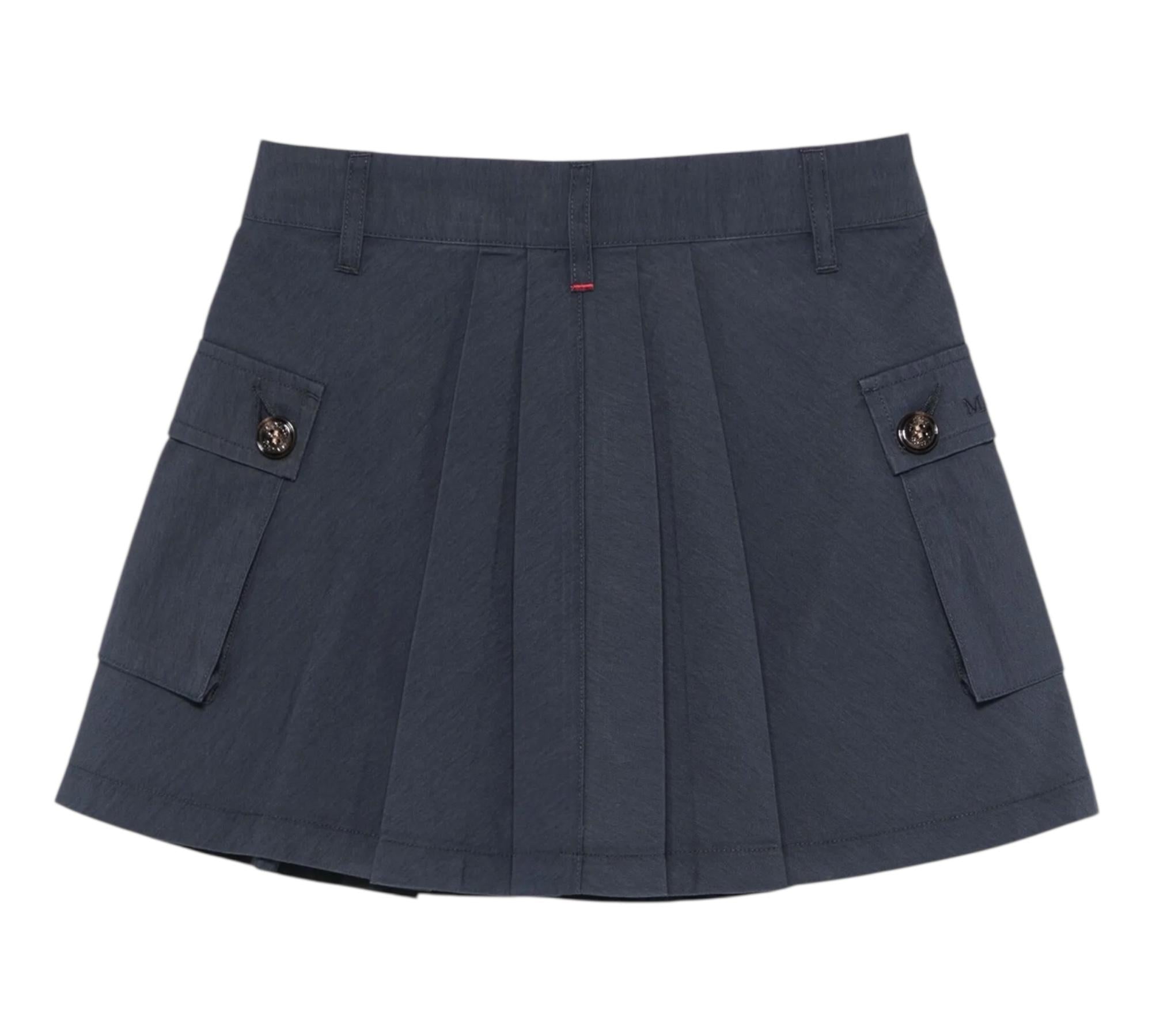 Max&Co. Gonna Tinta Unita con Tasche per Bambina MX0132X BLU MAX&Co. 