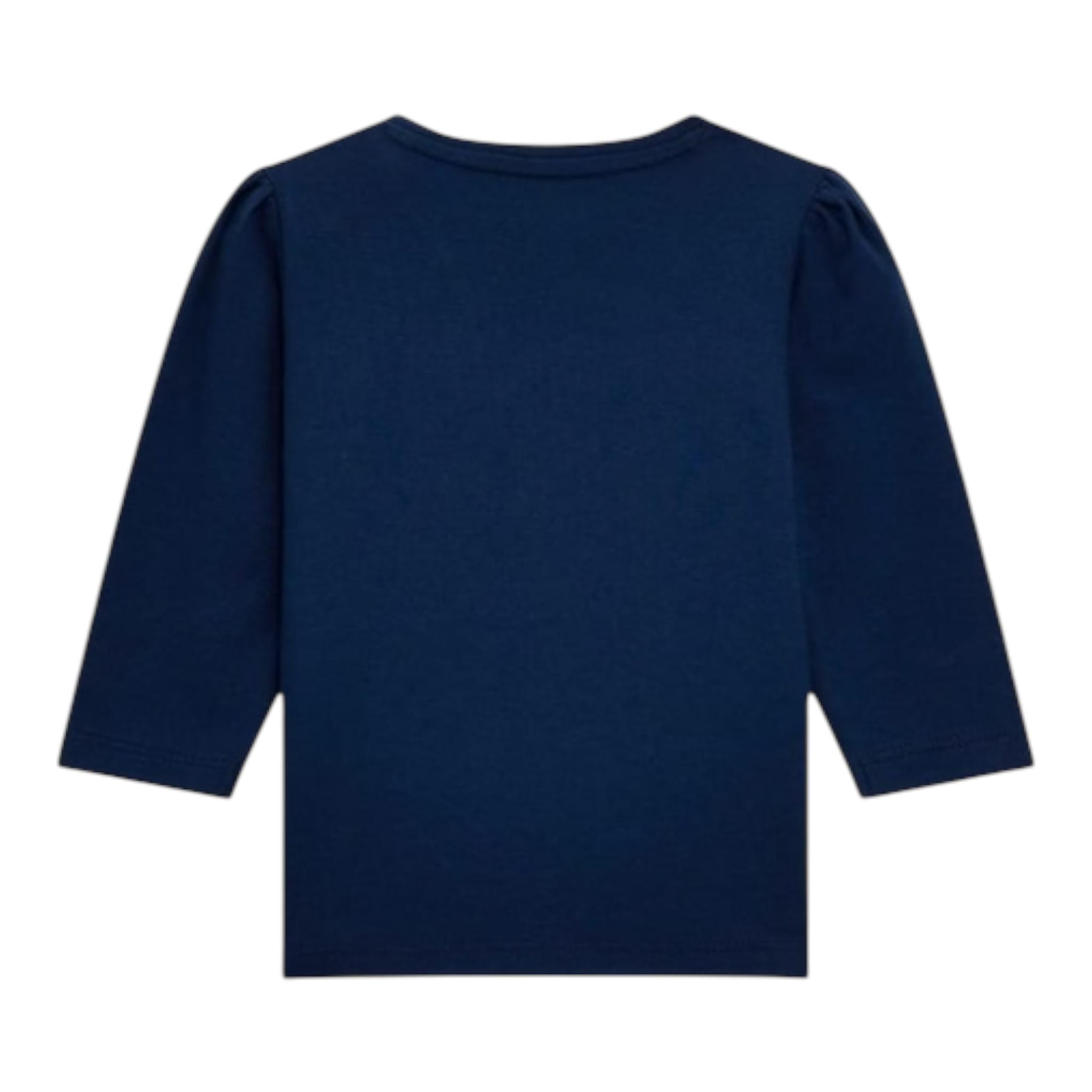 GUESS shirt girocollo tinta unita con stampa Blu per Neonata K4YI25K6YW4 BLU GUESS 