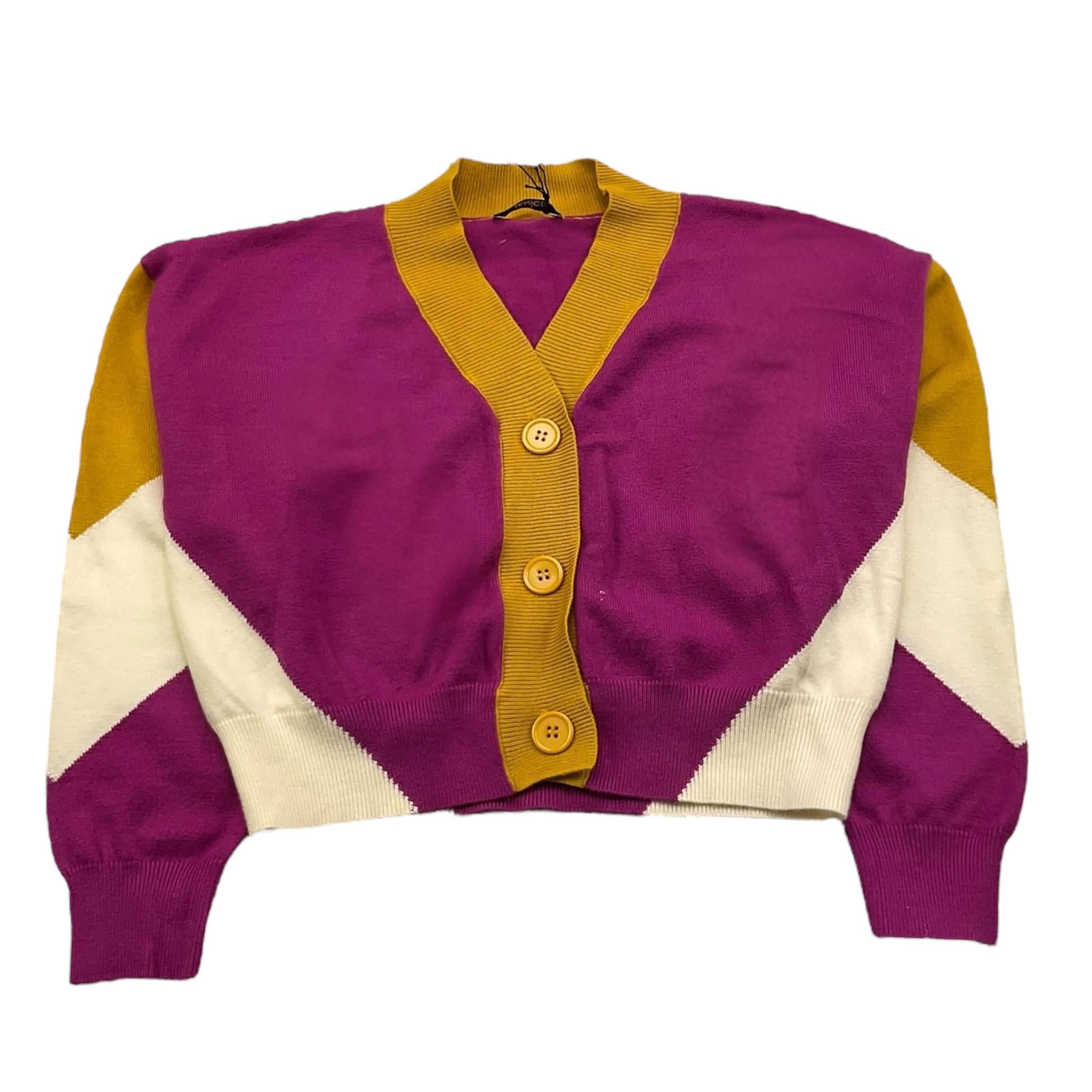 JANICE cardigan scollo a v tricolore Multicolor per Bambina JN576R MULTICOLOR JANICE 