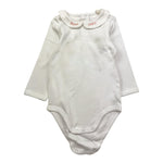 CARRE'MENT BEAU body tinta unita con colletto con ricamo Bianco per Neonata Y30172 BIANCO CARRE'MENT BEAU 