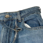 Please Jeans Tinta Unita Modello A Palazzo per Bambina PH06012G72 BLU PLEASE 