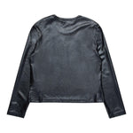 DIESEL shirt girocollo in ecopelle tinta unita Nero per Bambina J02058 NERO DIESEL 