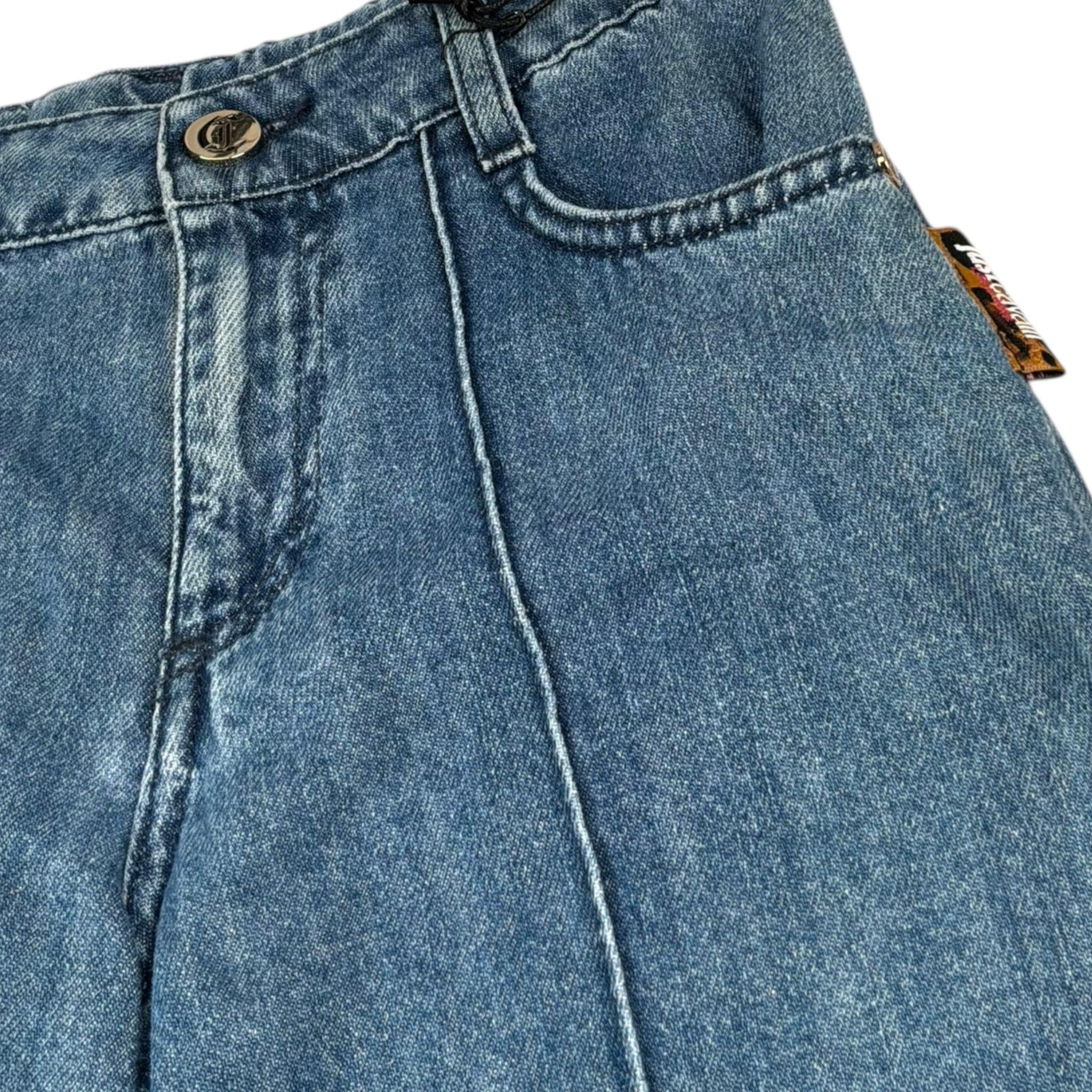 Just Cavalli Jeans Tinta Unita con Girovita Regolabile per Bambina JGP26137JE BLU JUST CAVALLI 