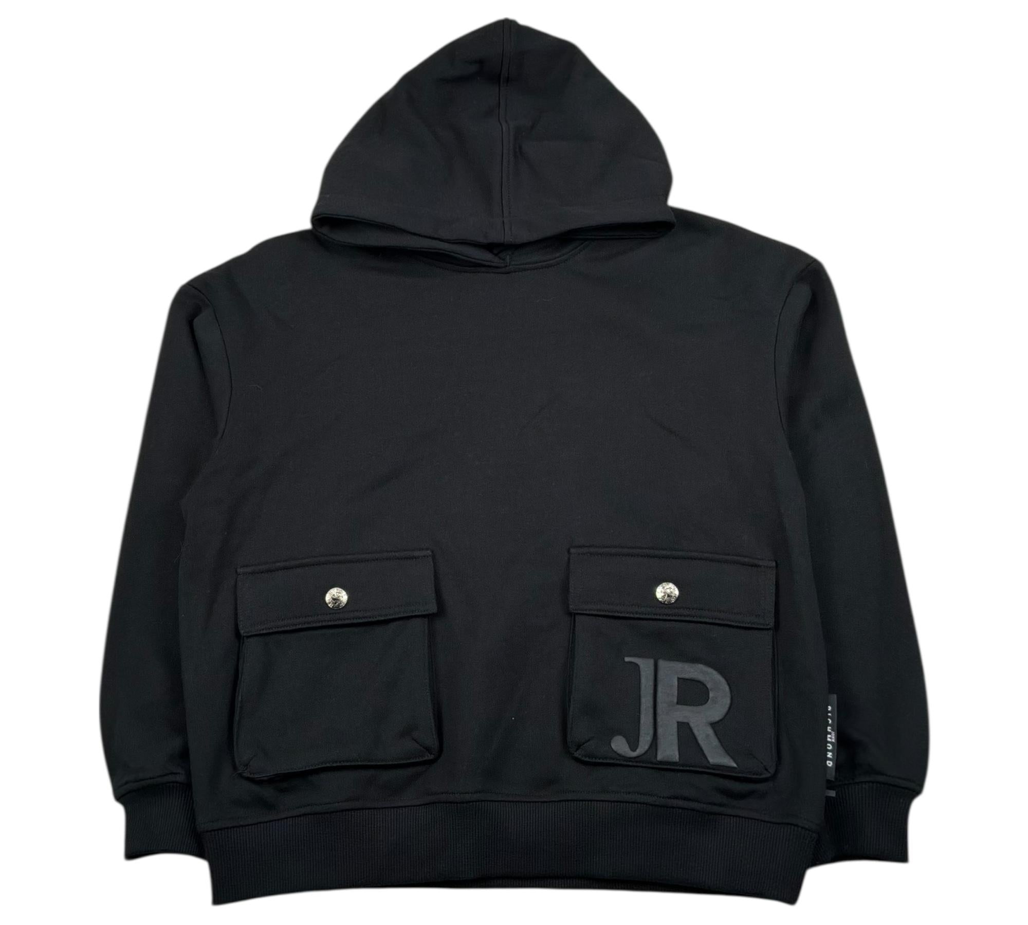 John Richmond Felpa Chiusa con Cappuccio Tinta Unita per Bambino RBP26051FE NERO JOHN RICHMOND 