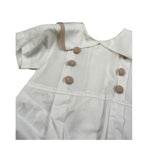 Aletta Pagliaccetto Mezza Manica Tinta Unita per Neonato MA22031 PANNA ALETTA 