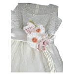 Magnifica Lulu Abito Cerimonia Giromanica Tinta Unita per Bambina ADELE BIANCO MAGNIFICA LULU 