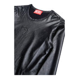 DIESEL shirt girocollo in ecopelle tinta unita Nero per Bambina J02058 NERO DIESEL 