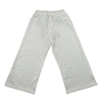 Please Pantalone Tinta Unita con Elastico In Vita per Bambina PE51172G73J PANNA PLEASE 