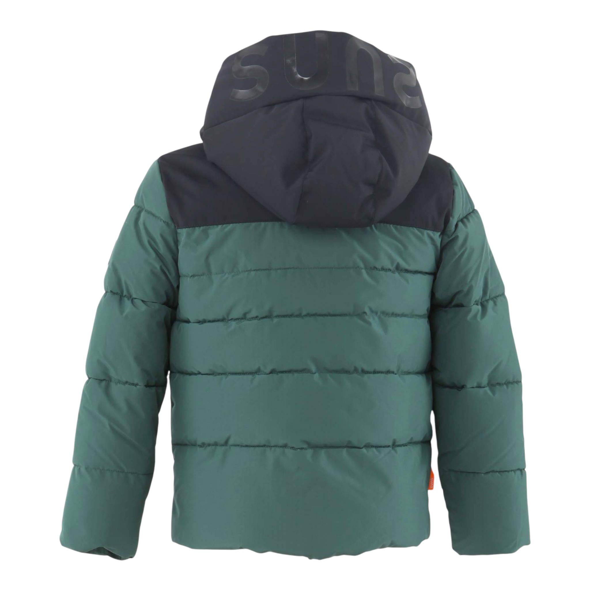SUNS  giubbino bicolore con zip e cappuccio Verde/nero per Bambino GBS5305U VERDE/NERO SUNS 