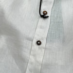 Never Too Camicia tinta unita con Colletto Coreano Panna per Neonato NT1232N PANNA NEVER TOO 