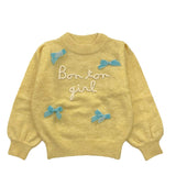 SAINT BARTH maglia girocollo tinta unita con applicazioni Giallo per Bambina BLLOOM GIALLO SAINT BARTH 