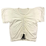 Vicolo T-Shirt Giocollo Tinta Unita Con Laccio Panna Per Bambina