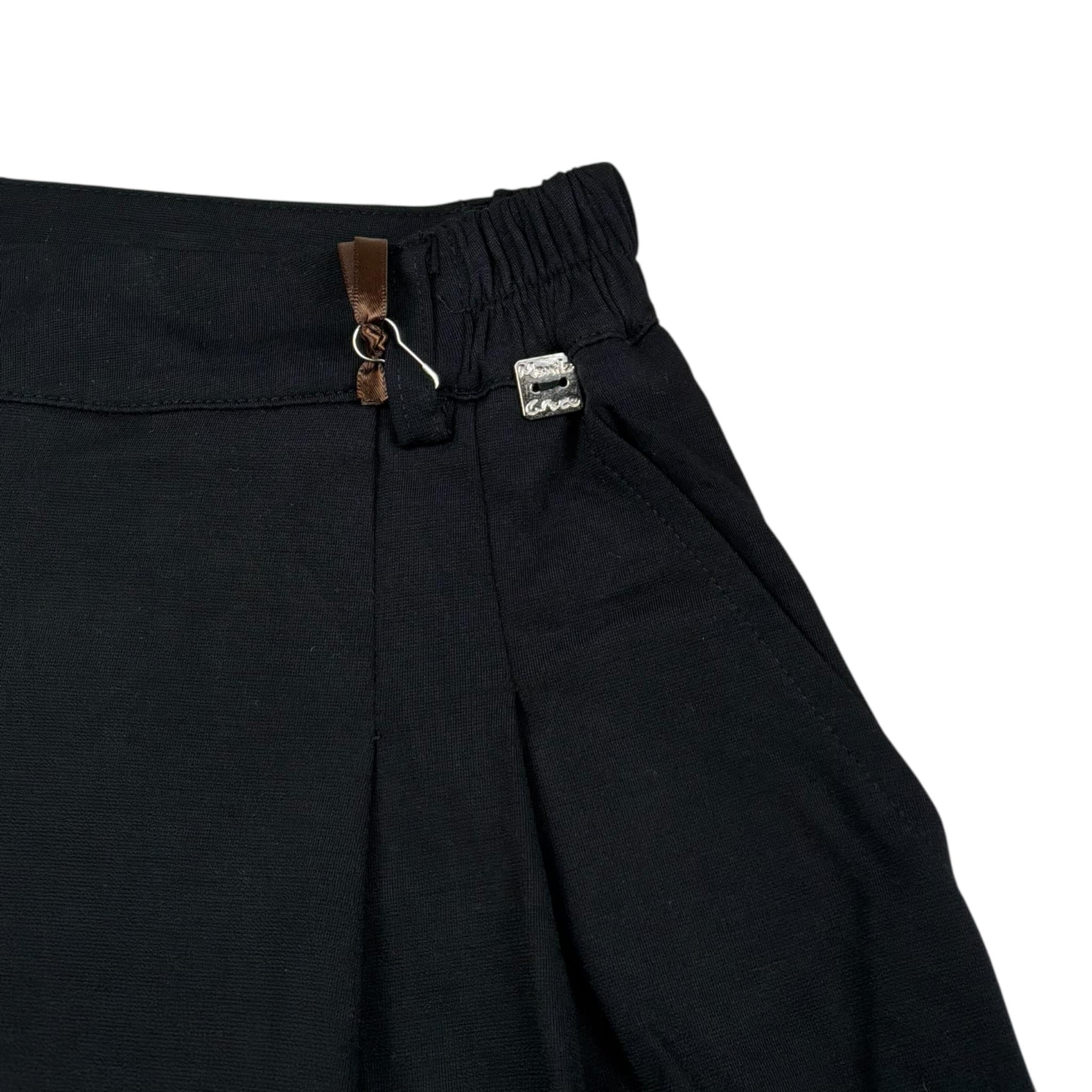 Manila Grace Short Tinta Unita con Elastico In Vita per Bambina 151PMJS25 NERO MANILA GRACE 