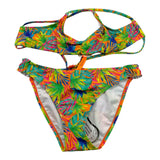 Losan Costume 2Pz Fascia-Slip Tinta Unita con Fantasia Verde per Bambina