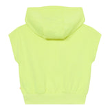 Billieblush Felpa Smanicata Tinta Unita con Cappuccio per Bambina U20846X GIALLO FLUO BillIEBLUSH 