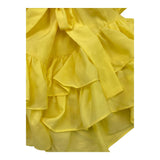 I Do Abito Tinta Unita con Rouches Giallo per Bambina