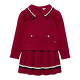 ABEL & LULA completo 2pz tinta unita maglia-gonna Bordeaux per Bambina 5548 BORDEAUX ABEL & LULA 
