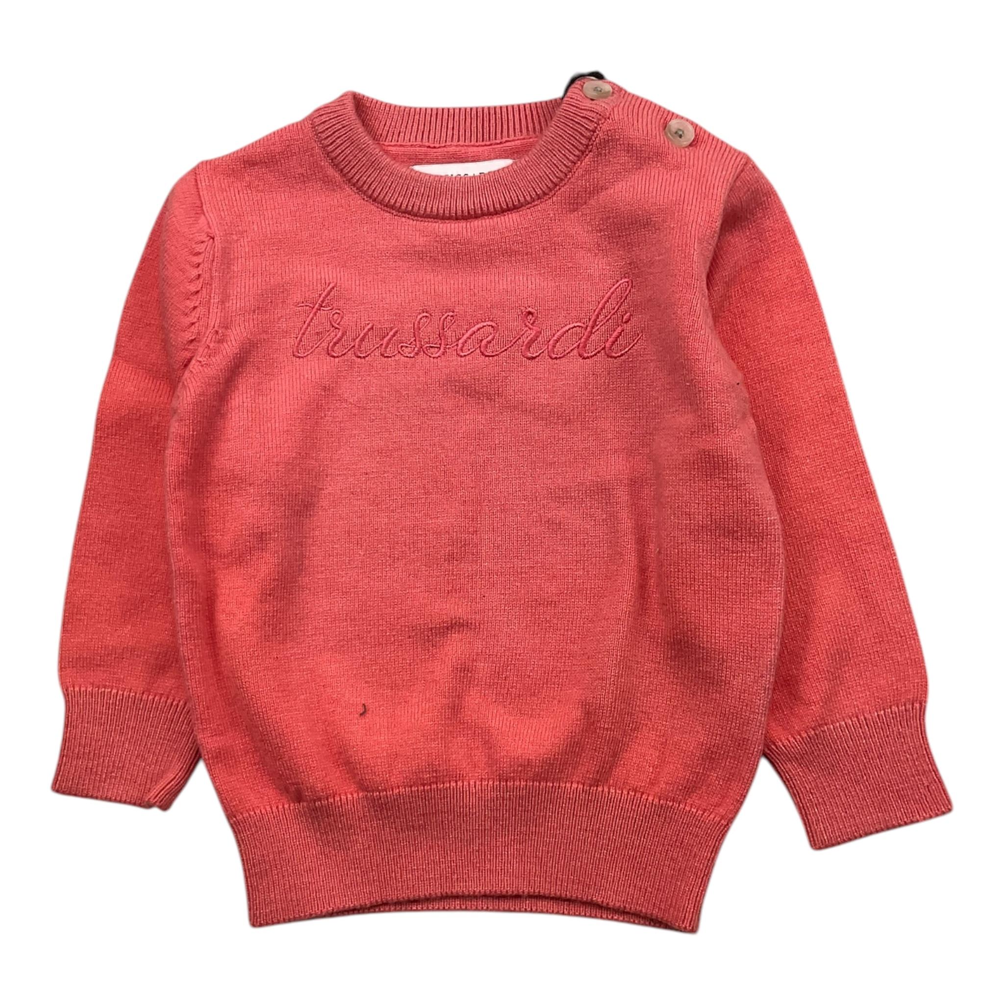 TRUSSARDI maglia girocollo tinta unita Salmone per Neonata TIA25011MAF SALMONE TRUSSARDI 