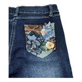 Monnalisa Jeans Tinta Unita con Girvita Regolabile per Bambina 194407R7 BLU MONNALISA 
