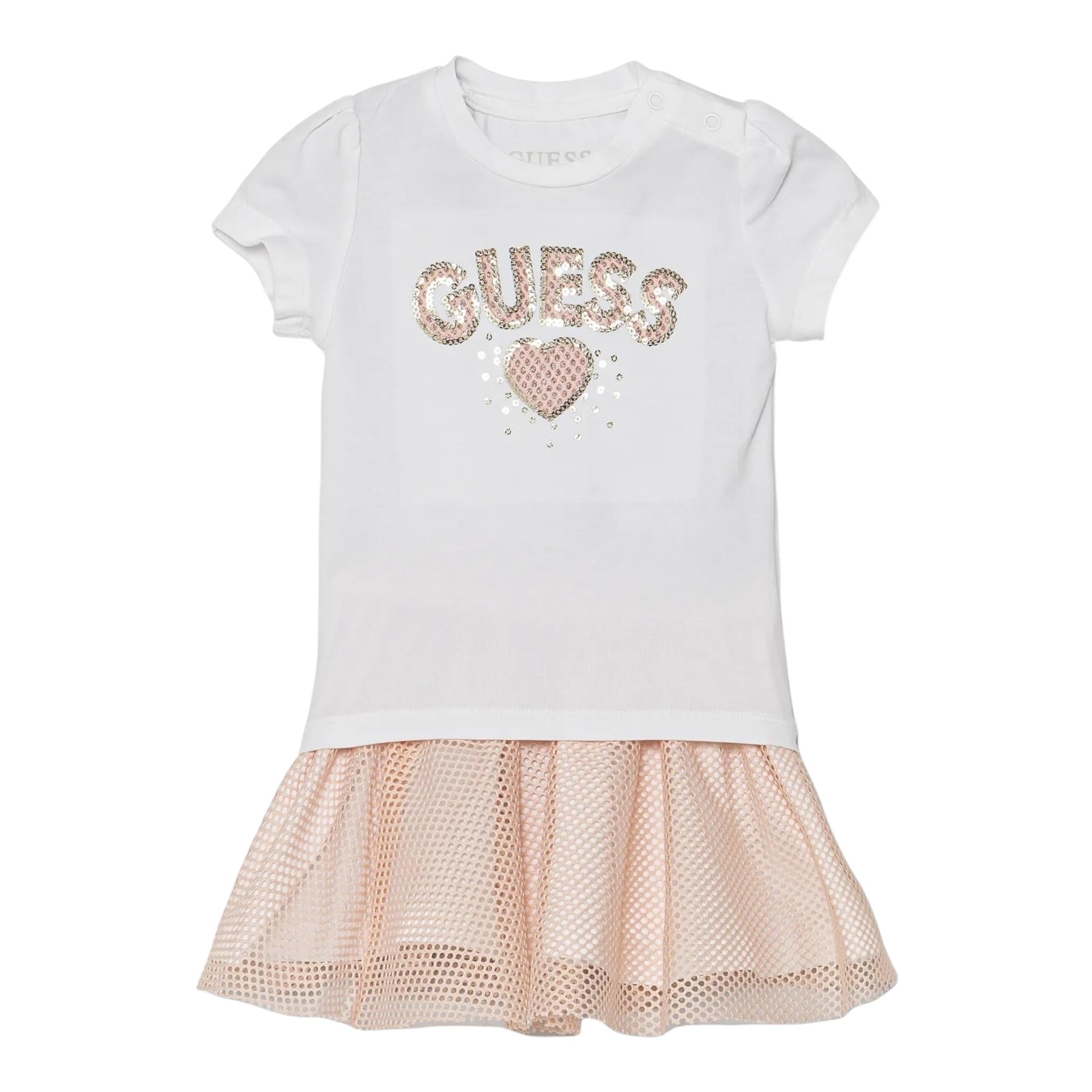 Guess Completo 2 Pezzi T-Shirt-Gonna per Neonata A5RG16K6YW0 BIANCO GUESS 