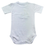 Manuel & Frank Body Mezza Manica Tinta Unita con Ricami per Neonato MF7397I BIANCO MANUEL & FRANK 