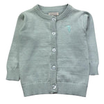 Trussardi Cardigan Tinta Unita con Lofo per Neonato TIP26020CD VERDE ACQUA TRUSSARDI 