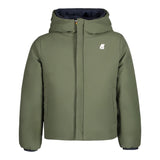 K-WAY giubbino reversibile bicolore con cappuccio Blu/verde per Bambino K71337WXXX BLU/VERDE K-WAY 