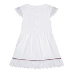 Tommy Hilfiger Abito Firocollo Tinta Unita con Ricami per Neonata KN0KN02046 BIANCO TOMMY HILFIGER 