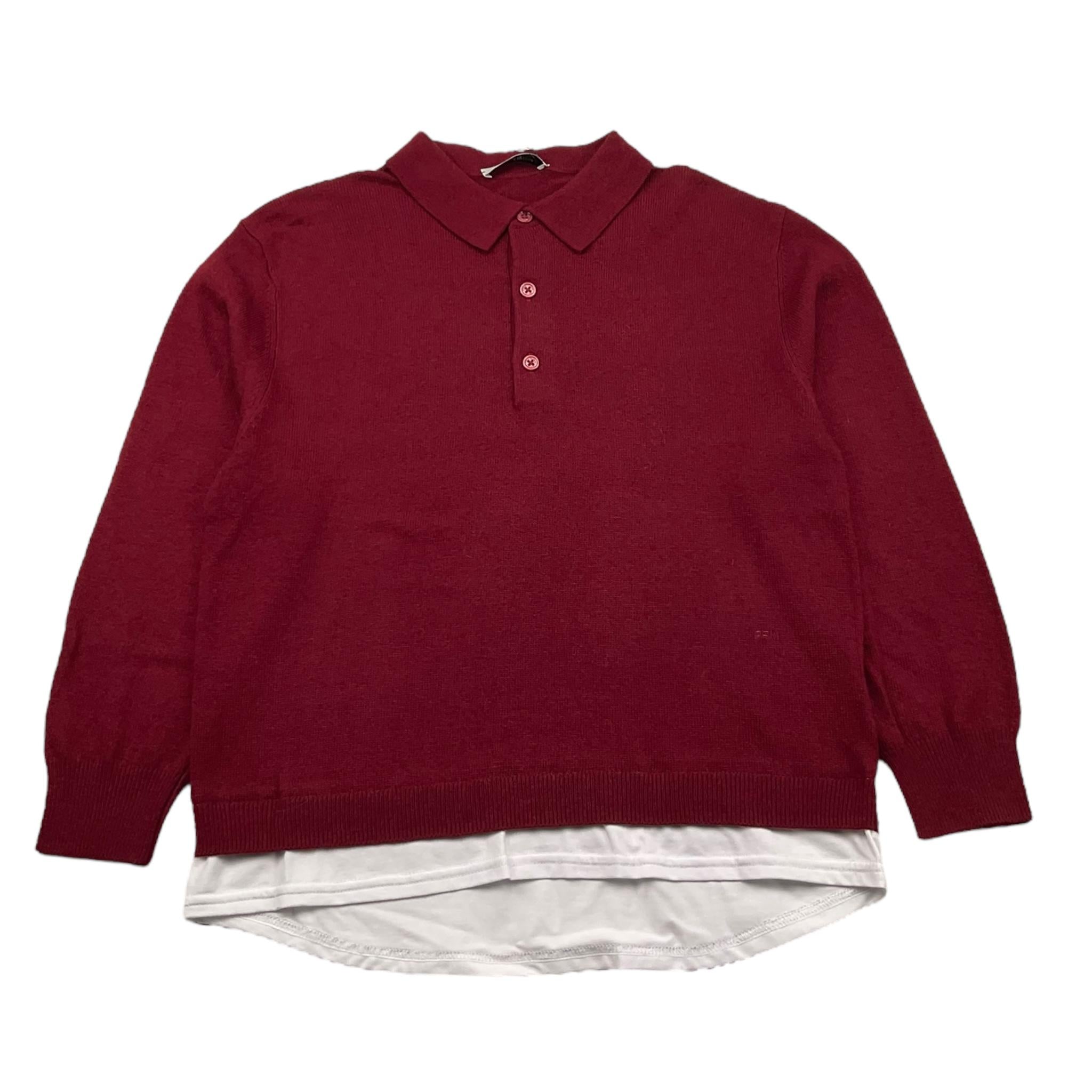 PAOLO PECORA maglia cn colletto tinta unita con finta t-shirt Rosso per Bambino PP4086 ROSSO PAOLO PECORA 