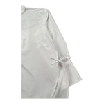 Dondup Camicia Manica Lunga Tinta Unita con Ricamo Logo per Bambina DFCA037X BIANCO DONDUP 