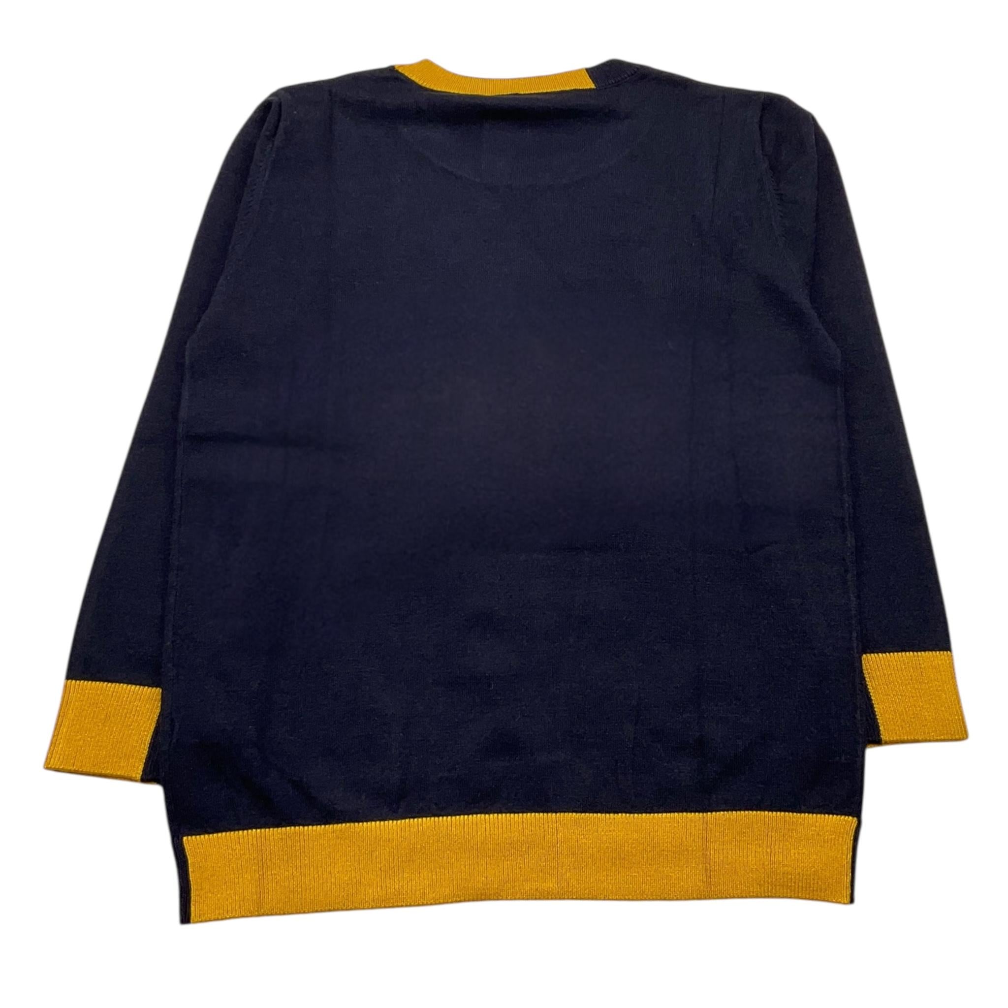 MANUEL RITZ maglia girocollo tinta unita con profili in contrasto Blu per Bambino MR2716 BLU MANUEL RITZ 