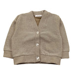 M+E' Cardigan Tinta Unita Scollo A V per Neonato UEM0574N BEIGE M+E' 