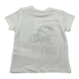 M+E' T-Shirt Girocoll Tinta Unita con Ricami per Neonato UEM0285 BIANCO M+E' 