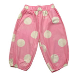 Liu Jo Pantalone Tinta Unita Con Fantasia Pois Rosa Per Neonata