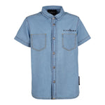 John Richmond Camicia In Denim Mezza Manica con Bottoni per Bambino RBP25158CE AZZURRO JOHN RICHMOND 