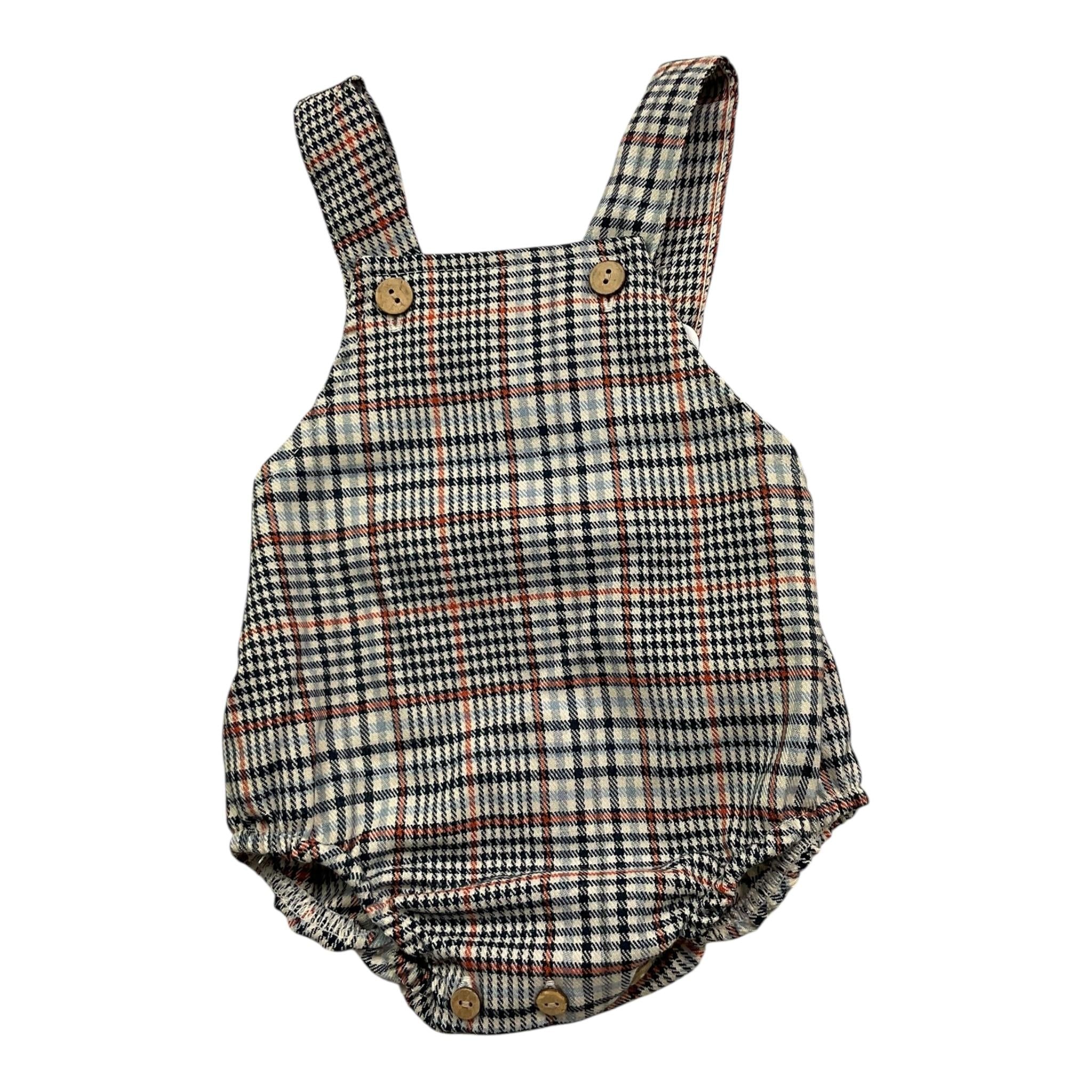 CALAMARO salopette tinta unita fantasia a quadri Bianco per Neonato 32456 BIANCO CALAMARO 