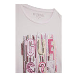 Guess T-Shirt Girocollo Tinta Unita con Paillettes per Bambina J5RI19KAPO0 BIANCO GUESS 