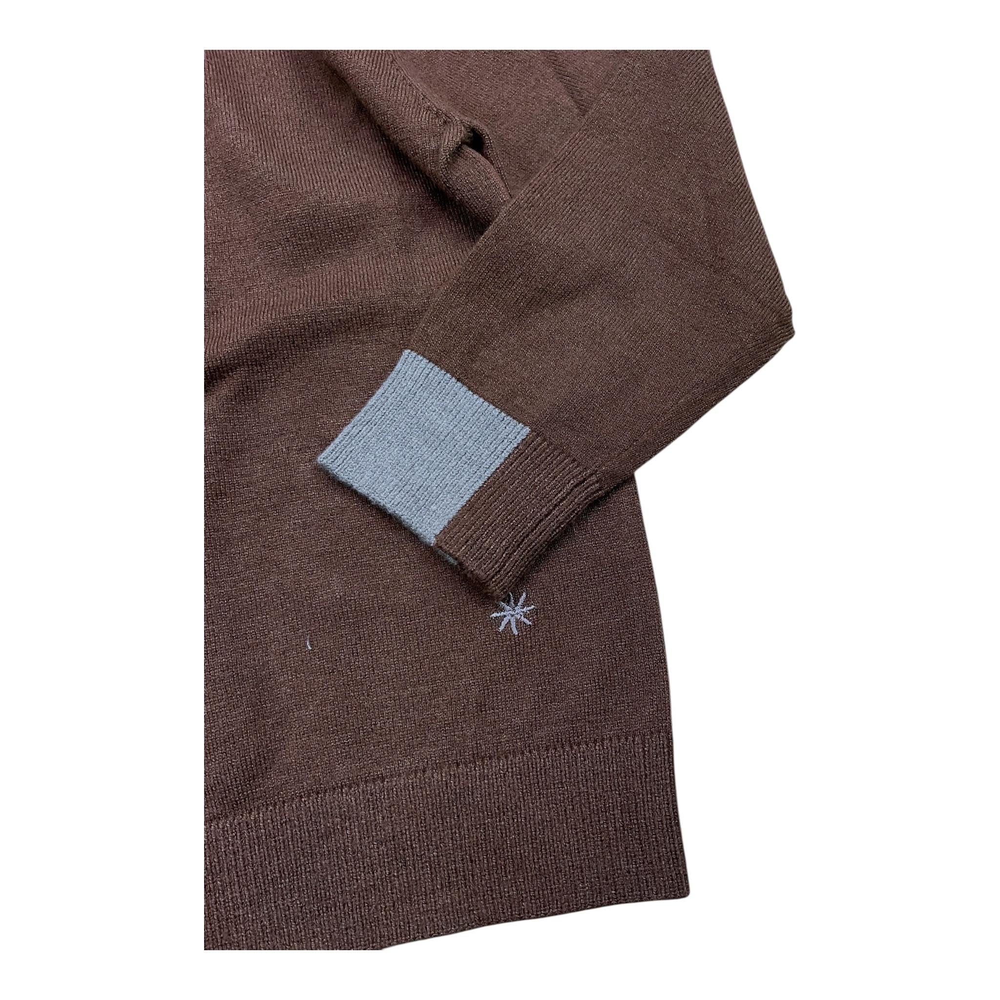 MANUEL RITZ maglia girocollo tinta unita con profili in contrasto Marrone per Neonato MR2716N MARRONE MANUEL RITZ 