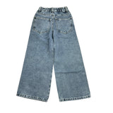 Lu Lu By Miss Grant Jeans tinta unita Modello A Palazzo Azzurro per Bambina LL3118 AZZURRO LU LU BY MISS GRANT 